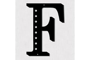 Resama 11'' Black Metal Letters for Wall Decor, Visual 3D Large Alphabet, Decorative Farmhouse Hanging Letter Sign for Living Room Bedroom Office Home Party (F)