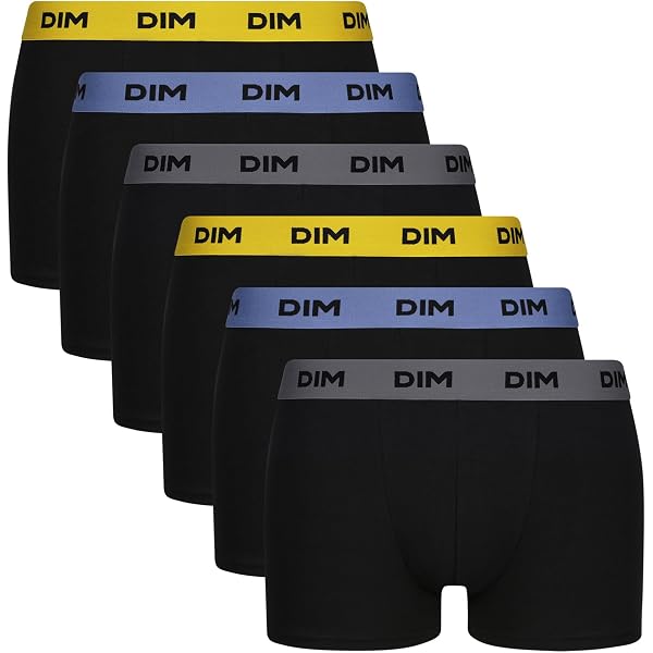Dim Boxer Homme Ecodim Coton Stretch Confort Et Maintien Lot De 4 - Pack 3+1 Gratuit