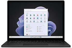 Microsoft Surface Laptop 5, i5, 8GB RAM, 512GB SSD, Win 11 Home, 13,5 Zoll Laptop, Matt Schwarz, powered by Intel Evo Plattform