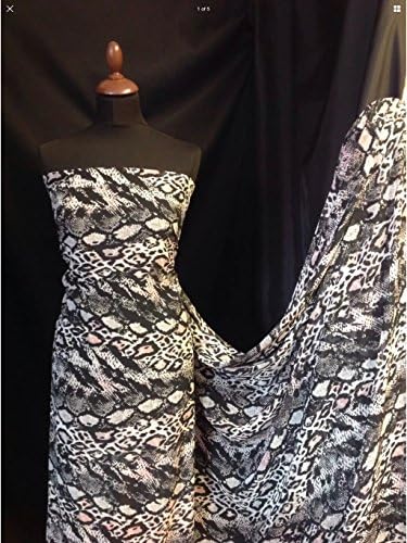Beautiful Chiffon Animal Print Fabric 57" 146cm Python Snake Skin Dress Blouse