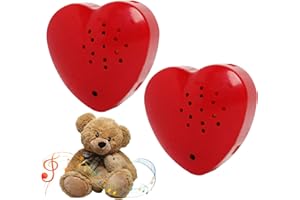 GBULTR 2pcs Heart Shaped Mini Voice Recorder for Teddy 30 Seconds Recordable Sound Box for Stuffed Animals Custom Message Voice Box Voice Recorder Device for Kids Recordable Gifts