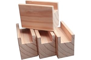 NANNAN3360 Groove-Design Möbelerhöher Betterhöhung aus Holz Bettfüße Schwerlast Sofaerhöher Unterstützt bis zu 500kg 4 Stück Tischbeine, für Schreibtisch Couch Nachttische (A 4.2cm-Increase Height 5cm)