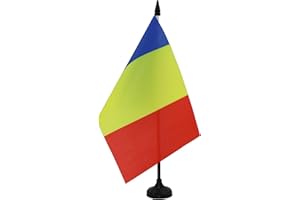 AZ FLAG Bandiera Da Tavolo Romania 21x14 cm - Piccola Bandierina Rumena 14 x 21 cm