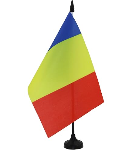 AZ FLAG Tischflagge Mali – 15x10 Cm Polyester-Fahne Mit Schwarzem Mast & Goldener Spitze