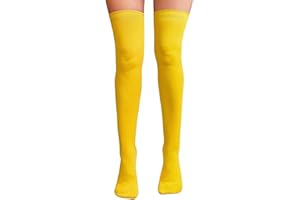NuJake Over The Knee Thigh High Socks Girls Plain Cotton Lycra Cosplay School Sox
