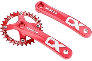SURIEEN Square Crankset with Chainring Single Speed Crankset for Mountain Bike, Road bike, Folding bike, MTB
