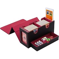 Boîte à Cartes Double Couche Tolesum – 200 Cartes + Compartiment Dés, Étui Rigide Pour MTG Commander, Bleu