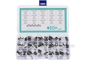 DollaTek 200 szt. 15 warto?ci zakres 0,1uF-220uF zestaw kondensatorów elektrolitycznych