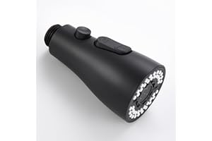 CREA 3 fonctions Tête de pulvérisation de robinet de cuisine pièce de rechange uniquement pour connecteur G1/2 buse de pulvérisation de rechange tête de robinet de cuisine bec de pulvérisation noir