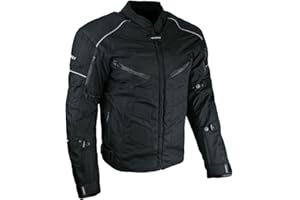 HEYBERRY Kurze Textil Motorrad Jacke Motorradjacke Schwarz
