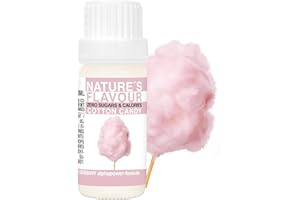 ALPHAPOWER FOOD Aroma alimentare liquido 100% naturale, di Zucchero filato I Aromi per Caffe, Gelato, Acqua, Dolci, Pasticceria, Frullati proteici I Gocce aromatizzanti senza calorie, Flavdrops, Flavour Drops