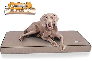 Knuffelwuff Orthopädische Hundematte Juna Hundebett aus laser gestepptem Kunstleder waschbar Hunde ortho orthopädisch memory XXL 110x66cm Grau