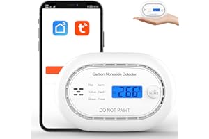 XINDUM Kohlenmonoxid Melder WLAN, 10 Jahre Batterie CO Melder mit APP, EN50291 Norm, LCD Anzeige, 85 dB akustischer Alarm, Tragbarer CO-Detektor für Zuhause, Auto, Zelt, Fahrzeug