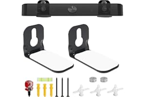 FunWorth Universal Soundbar Wall Mount Bracket Soundbar Shelf, Speaker Bracket Holds Sound Bar Mounting Under TV Compatible with Samsung, Sony, Bose, Sonos, JBL