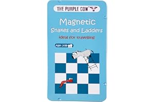 The Purple Cow PC36TGSNA Magnetic Snakes and Ladders Travel Game