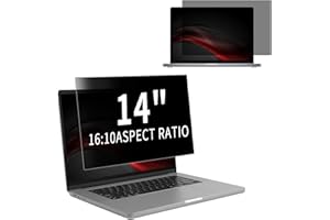 NicMool Filtre de Confidentialité pour 14 Pouces 16:10, Amovible Film Protecteur d'écran, Privacy Anti Espion Filtre, Anti-Lumière Bleu Anti-Reflet Film pour Écran d’Ordinateur & Moniteur 14"