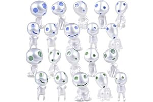 REYOK Lot de 20 figurines d'arbre elfes - Princesse Mononoke - Ornement d'arbre - Micro paysage - Décoration de jardin en résine - Pour maison de poupée, meubles de jardin Décoration(vert et noir)