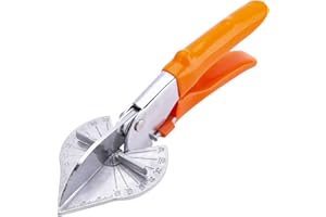 ENTEMAH Multi Angle Miter Shear Cutter, Soft-Cut Corners (45 Degree to 135 Degree) Adjustable Angle Cutter Chrome Plated, Quarter Round Cutting Tool Multifunctional Trunking Shears Miter Shear UK