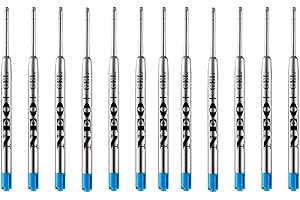 NEO+ Recharges de stylo à bille en gel, recharges de longue durée. Pointe fine 0.5 mm. Il est compatible avec les stylos à bille Parker. Recharge de style G2 fabriquée en Allemagne (12 x ENCRE BLEU GEL)