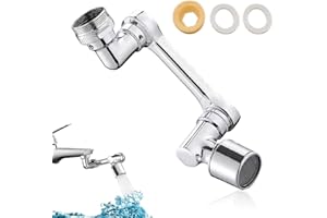 ZYOMVUN Mousseur Robinet Rallonge, Extension robinet 1080°, mousseur robinet, 1080+ 360 Flexible Extension Robinet Magique Pivotant Salle Bain Embout Robinet Cuisine Accessoires, pour Cuisine Salle de Bain