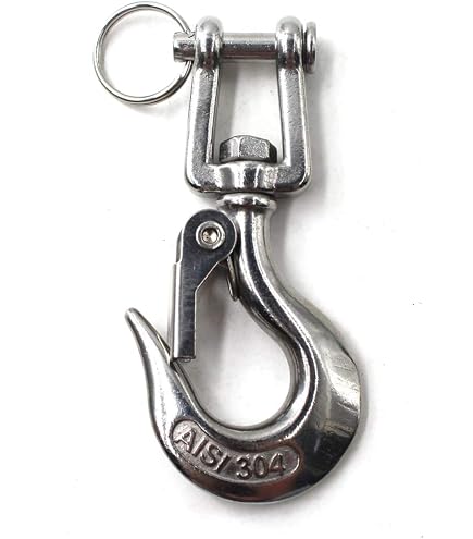 Crochet De Levage En Acier Inoxydable 304 – Capacité 0,3 Tonne – Pour Treuil, Grue, Manutention – Poli, Résistant à La Corrosion
