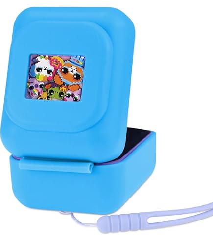 Coque Silicone Pour Bitzee Magicals - Avec Lanière, Anti-rayures Et Antidérapante, Bleu