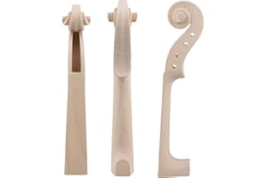 Yibuy Manche de violon sculpté à la main en érable pour violon 4/4