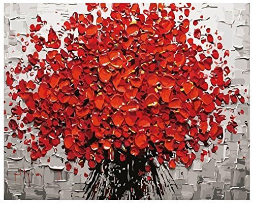 [WOODEN FRAMED] ALB 16" x 20" Paint by Numbers Diy Painting Famous Painting Collection 2 (Bunch of flowers)