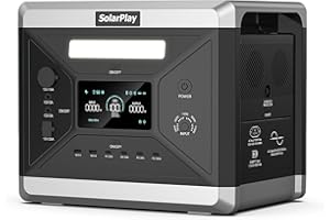 CELLPLAY SolarPlay Q2501 Estación de Energía Portátil 2160 Wh, 2400 W Batería LiFeP04 Carga Completa Rápida 2h vía, Generador Solar para Exteriores, Camping, Emergencia