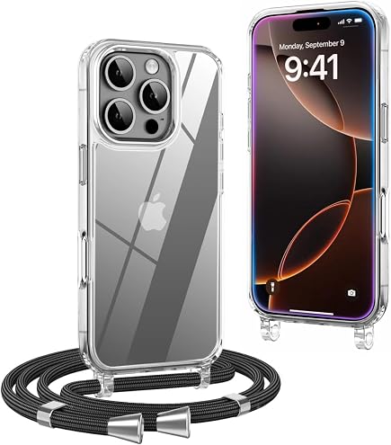 Coque Magnétique Avec Cordon Pour IPhone 12 - Protection Complète Avec Verre Trempé Et Protège-caméra, Compatible MagSafe