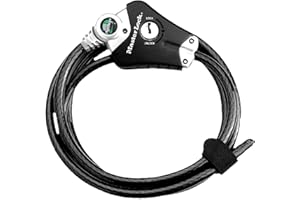 Master Lock MTL8428 - Cable Ajustable Pyton 1,80m, 4 Lla, negro, 1 cm diámetro