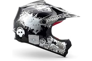 ARMOR HELMETS® AKC-49 „Black“ · Kinder Cross-Helm · Motorrad-Helm MX Cross-Helm MTB BMX Cross-Bike Downhill Off-Road Enduro-Helm Moto-Cross · DOT Schnellverschluss Tasche XS–XL (51-60cm)