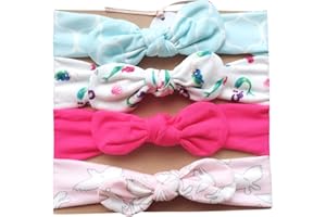Vellette Stirnbander Haarband Mehrfarbig Stirnband Haarschleifen | weich und Hautfreundlich fur Bebe Madchen Kinder 4Stück