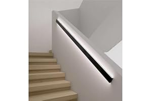GXXINGIN Pasamanos de Escalera con luz LED y Sensor de Movimiento, pasamanos de Escalera de Interior montados en la Pared, pasamanos con luz LED para escaleras Exteriores, Entrada de Porche (Color: