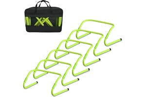 FIVMEN Speed/Agility Fotboll hinder träningstillbehör 6 st justerbar höjd 46 x 30 cm fotboll hinder set för snabbhet tränings