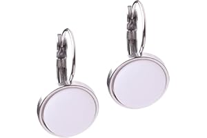 "Katharina" Polaris Earrings, 12 mm Original Polaris Cabochon in Many Attractive Colours with Level Back Made of Stainless Steel, Handmade by Adi-Modeschmuck in Berlin