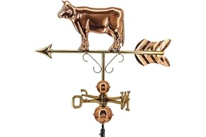 LINNEBORN METALLWAREN GMBH Mittelgroße Wetterfahne 417 – Kuh aus Kupfer