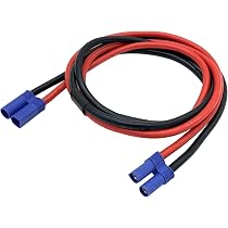 Boladge 5 Paires Connecteurs EC3 Mâle/Femelle – Câbles Rallonge 14AWG 15 Cm Silicone, Pour Batteries LiPo RC, Drones, Voitures
