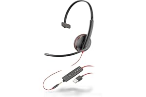 Plantronics - Blackwire 3215 - Cuffie cablate a orecchio singolo (mono) con microfono a braccio - USB-A per la connessione a cellulari, PC o Mac