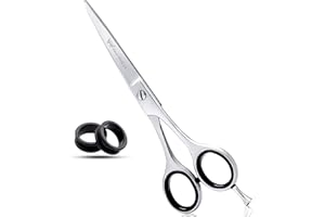 Focus World Hairdressers Scissors 6.5 Inch Barber Hair Scissors for Professional Hairdressing of Men & Women - Japanese Stainless Steel, Silver, 6.5 Inch, 1.0 count