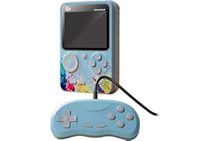 MABENDE Portable Handheld Games Console with 500 Classical Games,Mini Retro Game Player Support for Connecting TV and Two Players,1020mAh Rechargeable Battery, Present for Kids and Adult (Blue B)