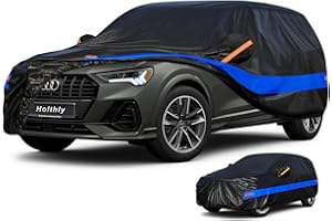 Holthly Bâche Voiture SUV Extérieur, Housse Protection Voiture 100% Étanche Anti UV Soleil, Bâche pour 4x4 Renault Duster Kadjar Austral, Peugeot 3008,Audi Q3, BMW X1 etc.YM+