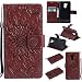 Produktbild Nancen Tasche Hülle für,Huawei Honor 5C Hülle,Huawei Honor 5C (5,2 Zoll) Leder Wallet Tasche Brieftasche Schutzhülle, Nancen Prägung Sonnenblume Muster PU Leder Handytasche im Bookstyle Stand Funktion Kartenfächer Magnet Etui Schale
