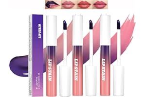 PETANSY Peel Off Matte Lip Liner Stain,3 Colors Long Lasting Lip Tattoo,Waterproof Nude Lip Tint,Matte Finish Transfer-proof Lip Gloss Lip Makeup