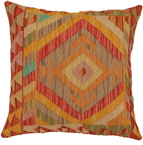 Sale, Handmade Genuine Kilim Cushion Cover Pillow Case Vintage Style,45cm x 45cm/17.7''/17.7''(1077)