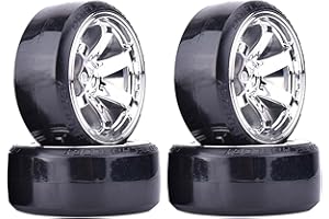 KEEDA RC Drift Auto Kunststoff Felge und Reifen, 63mm Hartreifen für 1/10 HSP Tamiya HPI Kyosho Rennsport Driftendes Auto