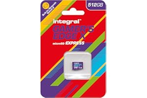 Integral 512GB Gamer's Edge X microSD Express für Switch 2 – bis zu 890MB/s Lesen, 810MB/s Schreiben, 4K, A1, NVMe, High-Speed Gaming, kürzere Ladezeiten, ultraschneller Speicher