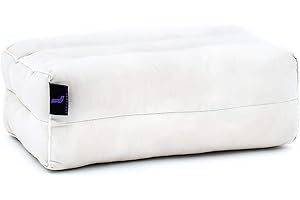 LEEWADEE Piccolo Blocco per Yoga: Cuscino da Pilates Rettangolare e Strumento da Meditazione, Cuscino da Terra in kapok Naturale