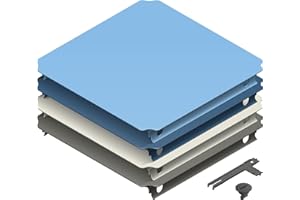 QUADRO Plattenset S – Erweiterungs-Set mit 4 großen Platten für Plattformen und Stufen, ab 6 Monaten je nach Aufbau, UV-stabil, Indoor/Outdoor, Made in Germany (Petrol)