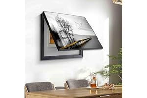 ALSUPEU Coperchio per Scatola elettrica Scatola di Distribuzione Contatore Flip,Coperchio Decorativo per Scatola Elettrica,Pittura Decorazione da Appendere Nascondi Dipinti,001,40 * 30cm
